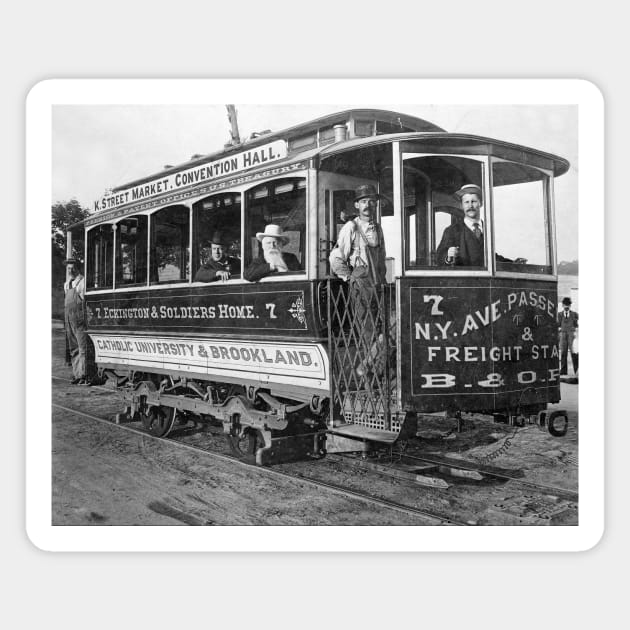 Streetcar in Washington D.C., 1890. Vintage Photo Magnet by historyphoto